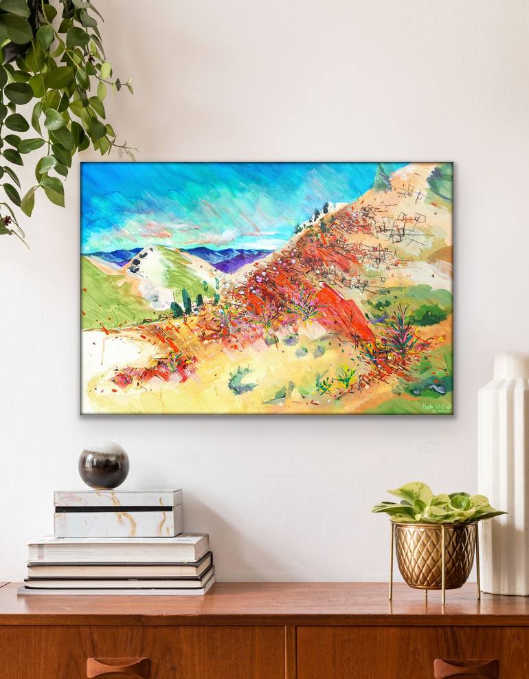 Original Abstract Landscape Painting by Heather W Ernst