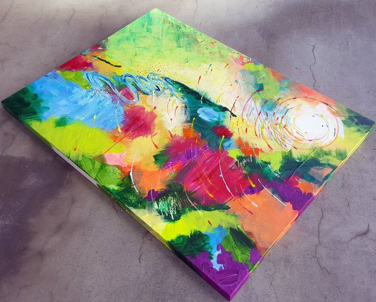 Original Abstract Landscape Painting by Heather W Ernst
