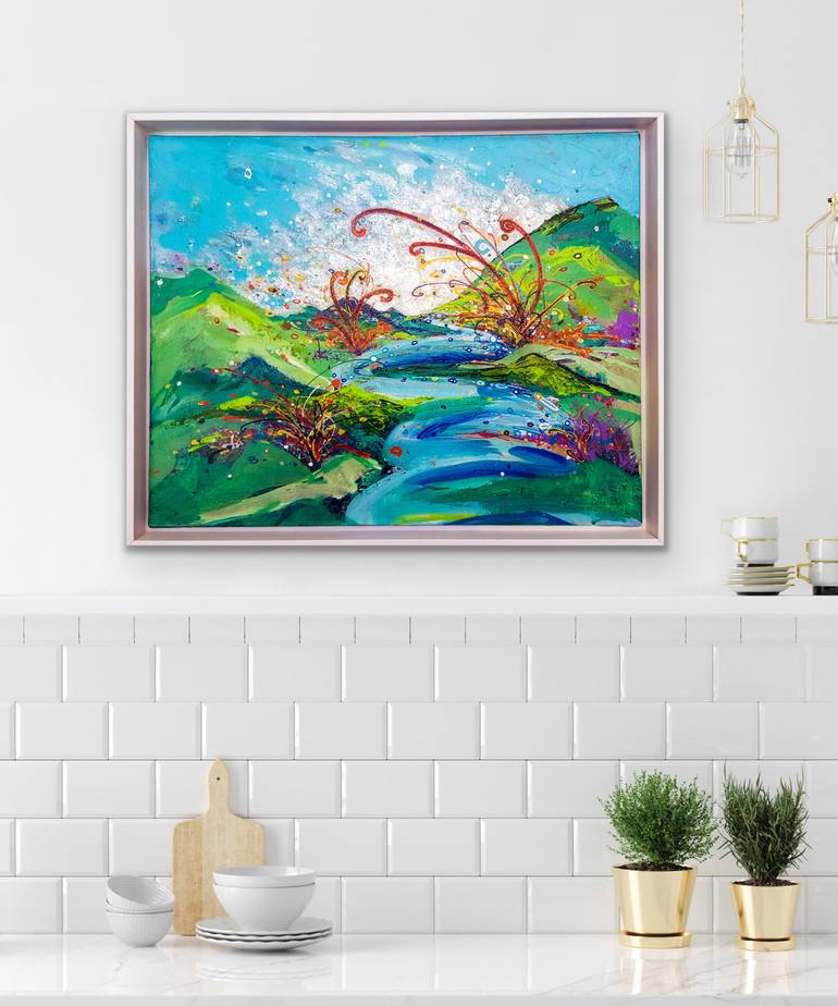 Original Expressionism Landscape Painting by Heather W Ernst