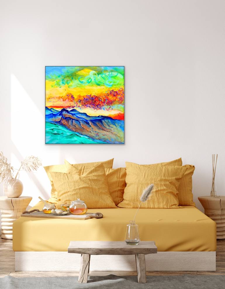 Original Abstract Landscape Painting by Heather W Ernst