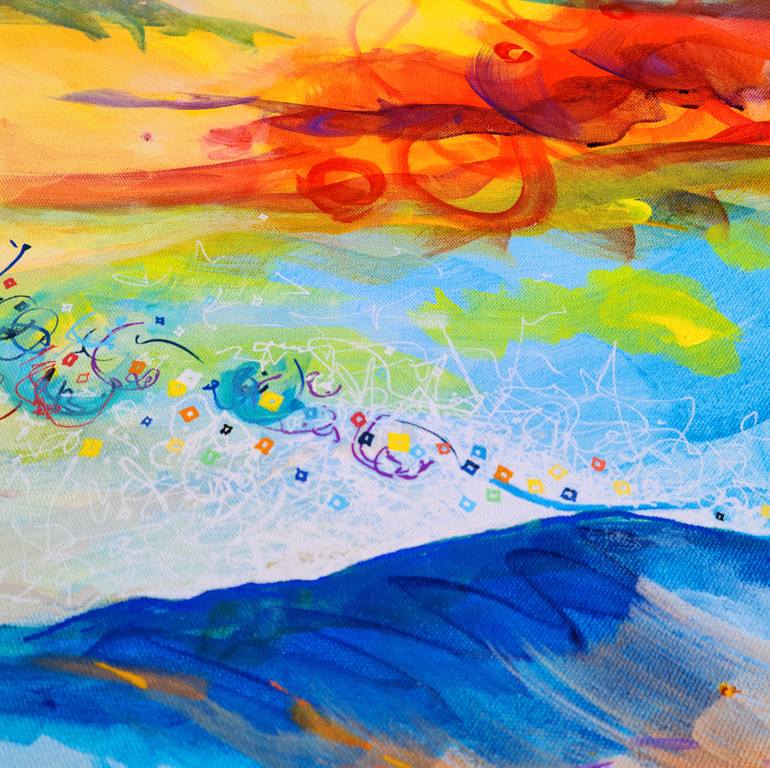 Original Abstract Landscape Painting by Heather W Ernst