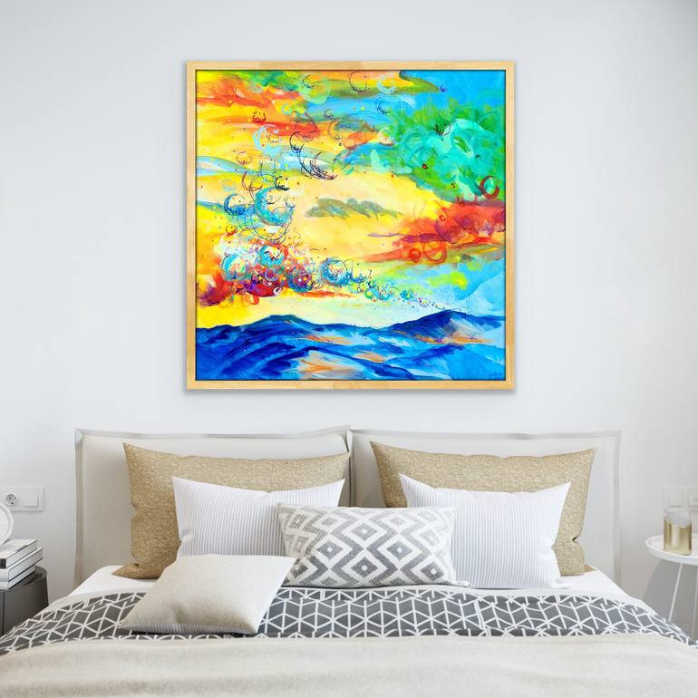 Original Abstract Landscape Painting by Heather W Ernst