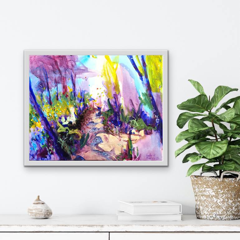 Original Abstract Landscape Painting by Heather W Ernst