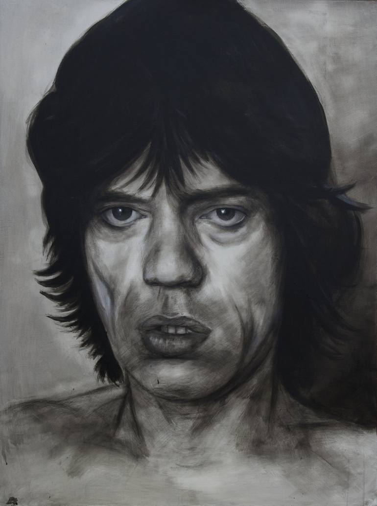 Mick Jagger Paint it black Painting by ian wilgaus Saatchi Art