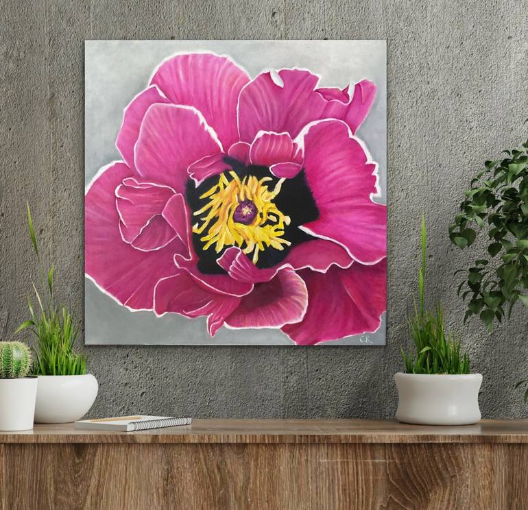 Original Fine Art Floral Painting by Christiane Kingsley