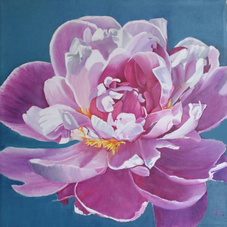 Original Floral Painting by Christiane Kingsley  Realism Art on Canvas  Stella