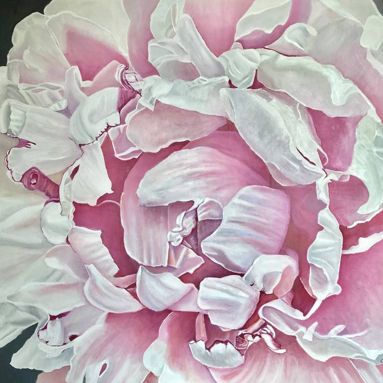 Original Floral Painting by Christiane Kingsley  Contemporary Art on Canvas  Embrace