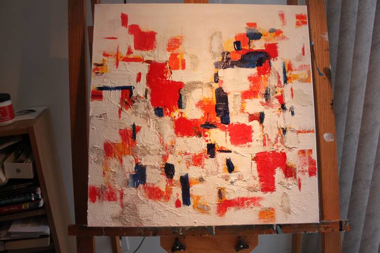 Original Abstract Geometric Painting by Christiane Kingsley