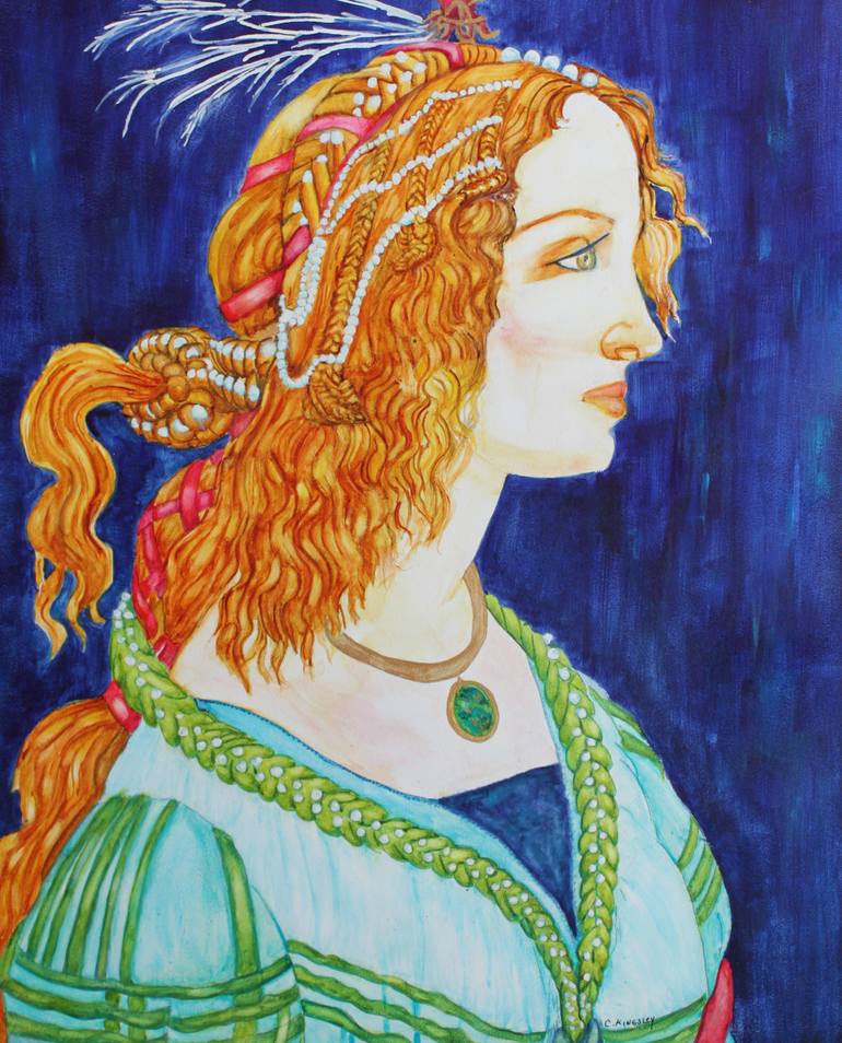 Original Figurative People Painting by Christiane Kingsley