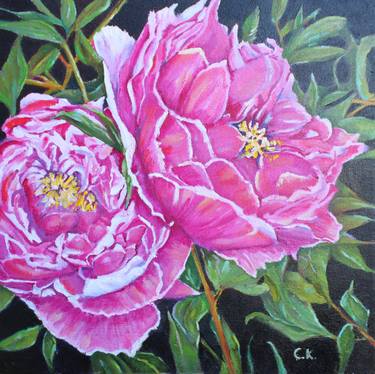 Original Fine Art Floral Paintings by Christiane Kingsley