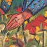 This work painted in 1888 in Arles is also known as MEMORY OF THE GARDEN AT ETTEN Etten was the village where Van Gogh lived in Holland but the colors are those of Provence.
The final is full of vibrations and creates a strange contrast with the meditative faces of the women which Van Gogh painted imagining his mother and his sister in the garden of the family's house.