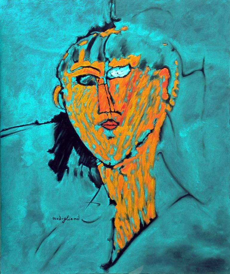 Print of Cubism Portrait Paintings by Claude Guillemet