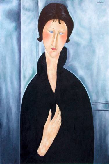 WOMAN WITH BLUE EYES  after Modigliani thumb