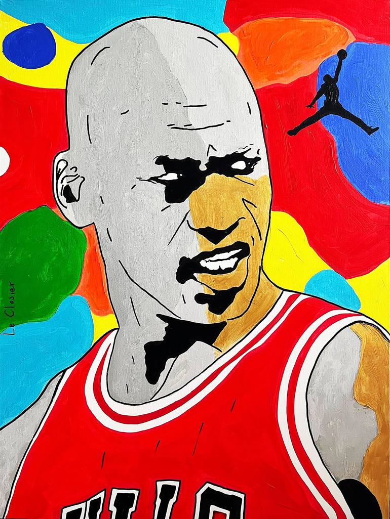 MICHAEL JORDAN Painting by Le Closier | Saatchi Art