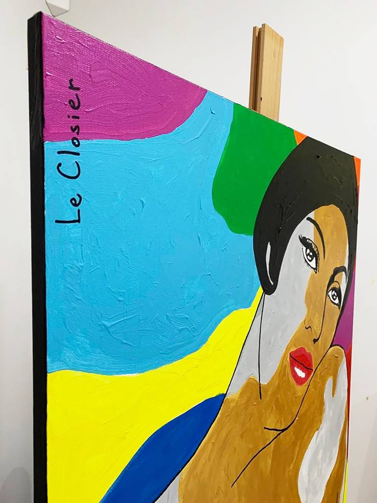 Original Pop Art Women Painting by Le Closier