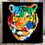 TIGER
I'M GONNA EAT YOU!!!
Acrylic and spray paint on canvas.
30in x 30in (76cm x 76cm).
Ready to hang.