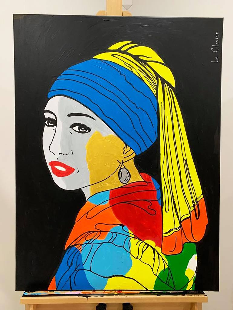 Original Pop Art Portrait Painting by Le Closier