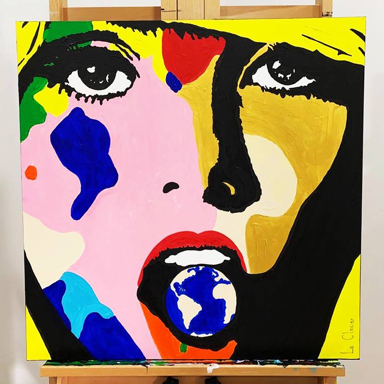 Original Pop Art Popular culture Painting by Le Closier