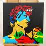 DAVID II
Tribute to Michelangelo's David, a masterpiece of Renaissance.
Acrylic, spray paint and golden oil paint on canvas.
30in x 30in (76cm x 76cm).
Ready to hang (wire at the back).