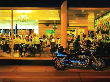 Print of Realism Motorbike Paintings by Otto Schmidinger