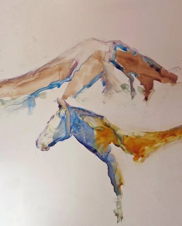 Original Abstract Expressionism Horse Paintings by Robert Templin