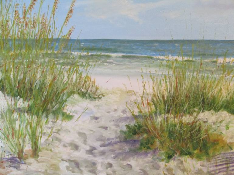 Original Beach Painting by Janette Marvin