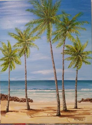 Original Realism Beach Paintings by Janette Marvin