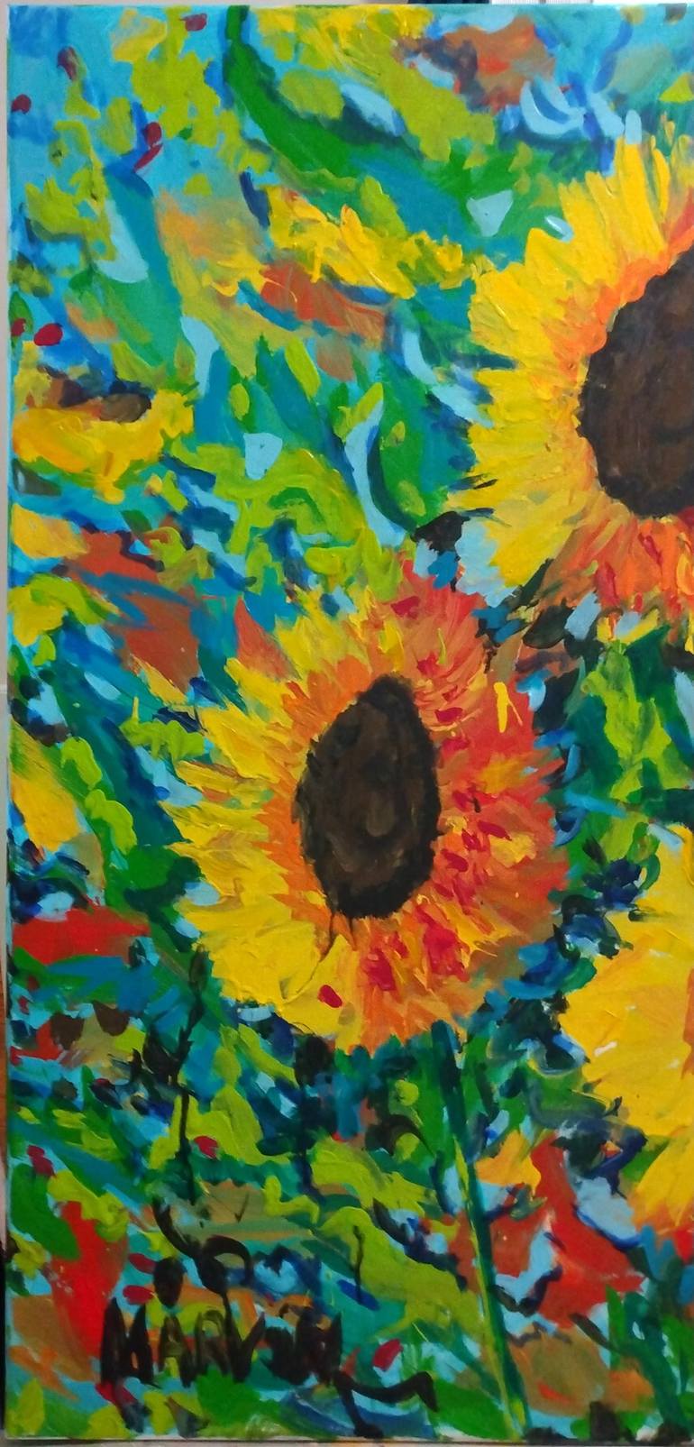 Original Contemporary Floral Painting by Janette Marvin