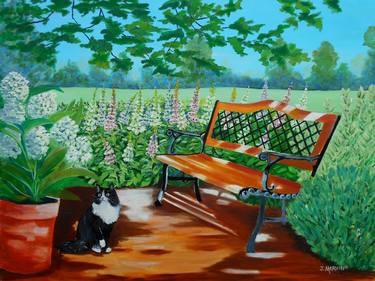 Print of Realism Garden Paintings by Janette Marvin