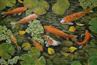 Print of Fish Paintings by Janette Marvin