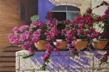 Original Fine Art Floral Paintings by Janette Marvin