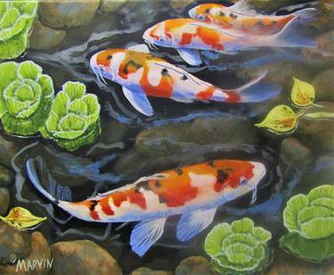 Print of Fish Paintings by Janette Marvin
