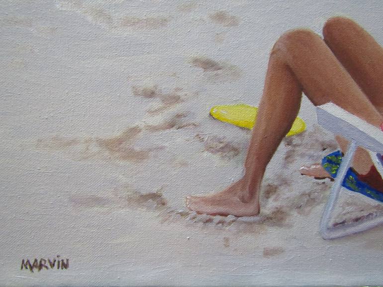 Original Figurative Beach Painting by Janette Marvin