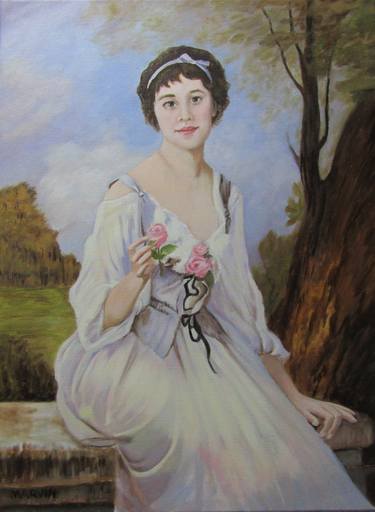 Original Fine Art Portrait Paintings by Janette Marvin