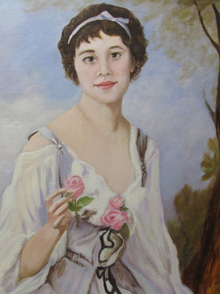 Original Fine Art Portrait Painting by Janette Marvin