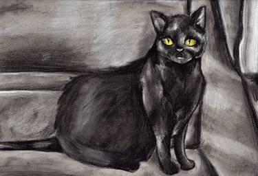 Print of Expressionism Cats Drawings by Krysta Logan