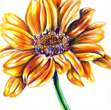 Print of Expressionism Floral Drawings by Krysta Logan