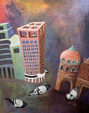 Original Architecture Painting by Liz Squillace