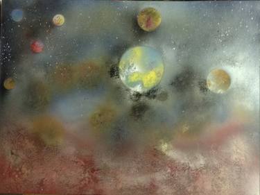 Original Abstract Outer Space Paintings by Jeffery Bollman