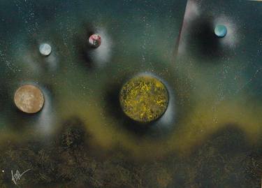 Original Abstract Outer Space Paintings by Jeffery Bollman