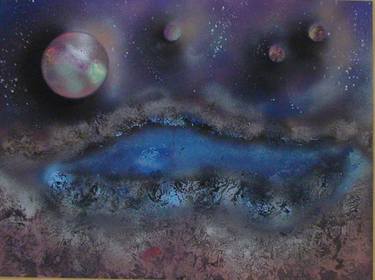 Original Abstract Outer Space Paintings by Jeffery Bollman