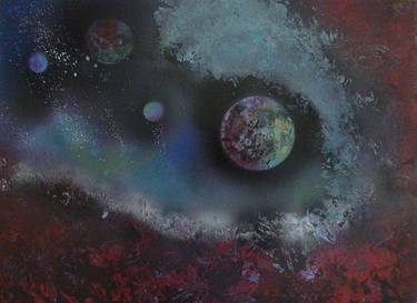 Original Abstract Outer Space Paintings by Jeffery Bollman