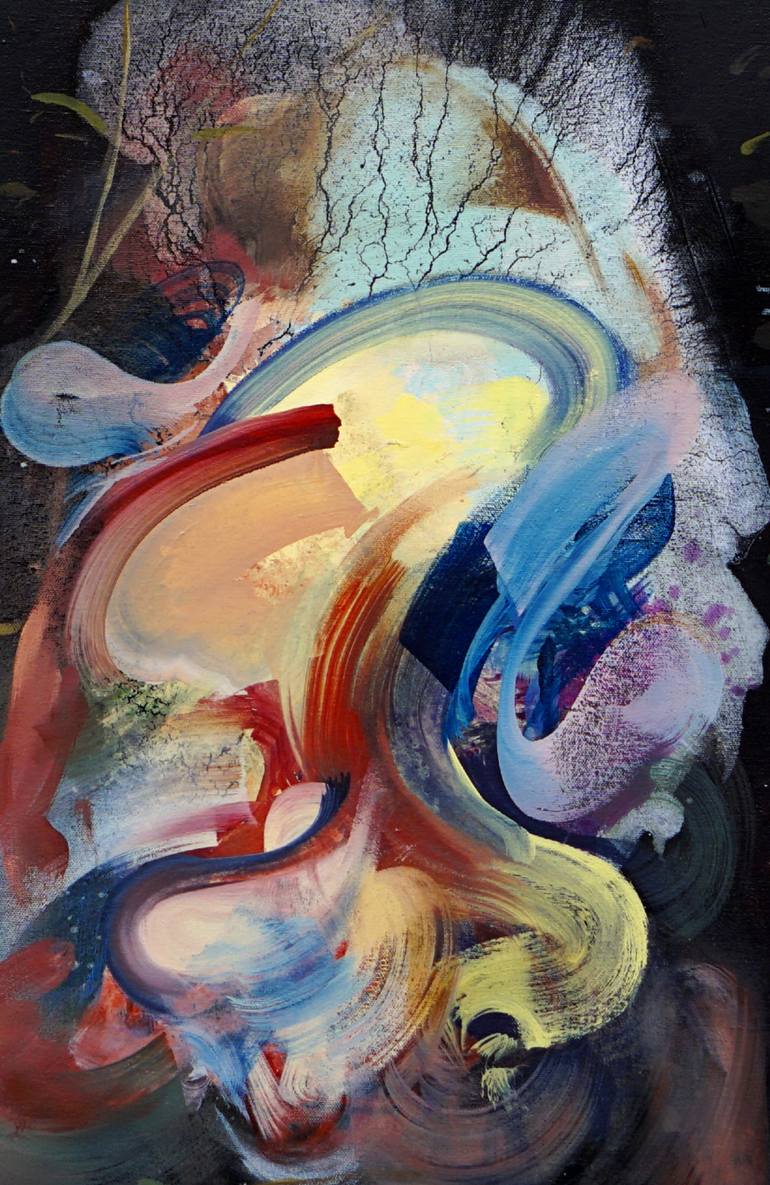 Original Abstract Expressionism Abstract Painting by Jay Chung