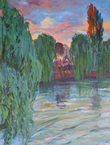 Original Expressionism Landscape Painting by Ivan Hubenko