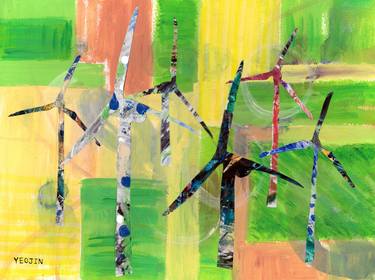'Like a Wind' Wind Turbine Painting Series no.6 thumb