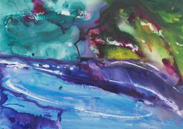Original Abstract Expressionism Language Paintings by Theresa Tindall