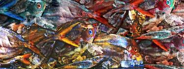 Original Abstract Fish Printmaking by Carl Bistrack