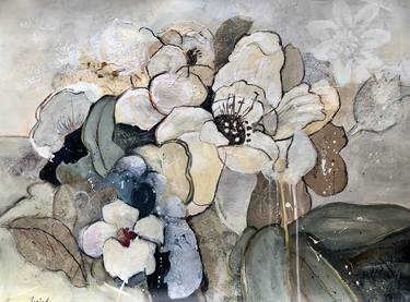 Original Floral Collage by Connie Tunick