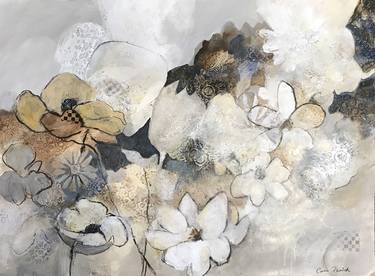 Original Abstract Floral Collage by Connie Tunick