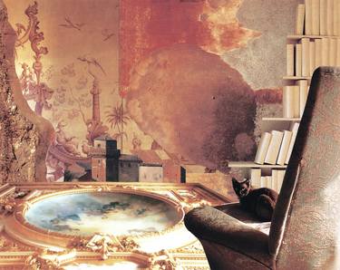 Original Surrealism Interiors Collage by Randall Jay